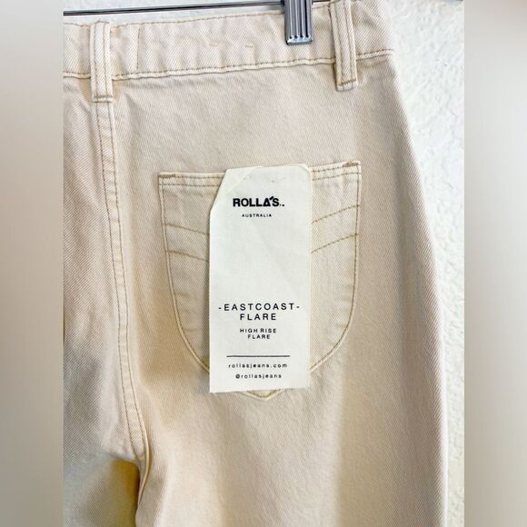 Rolla's Eastcoast Flare Jeans in beige natural NWT - Picture 6 of 7